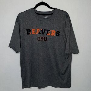 Colosseum Athletics Short Sleeve Beavers OSU Mens Shirt Size Large Heather Gray